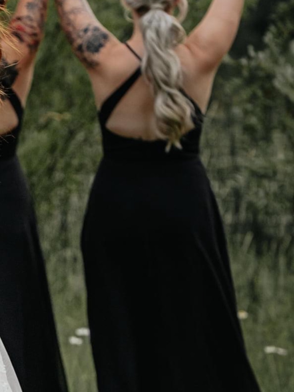 Black Azazie Bridesmaid dress